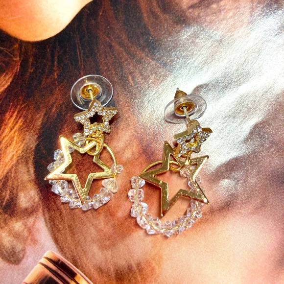 Star ⭐️ Crystals Drop Earrings - Picture 4 of 5